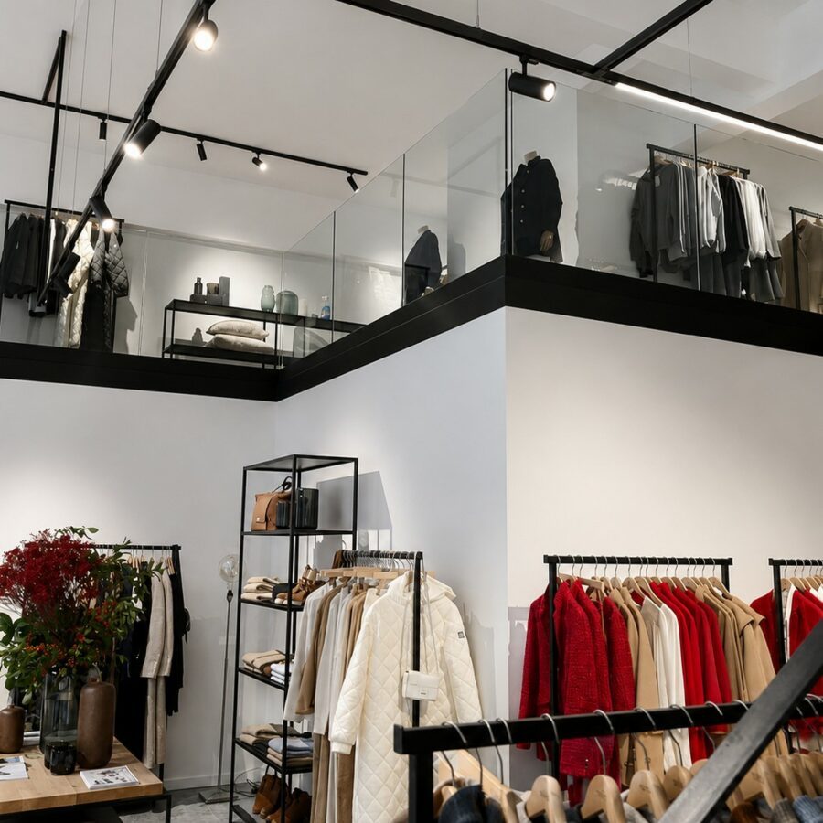 Garde-Corps en verre dans le magasin "Scapa" à Liège